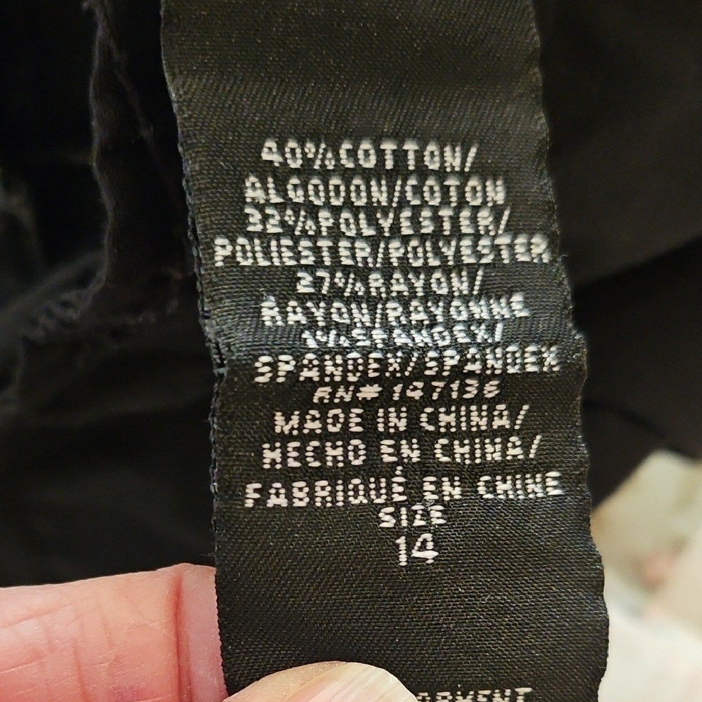 1822 'Butter' Denim - Charcoal Black Two Buttoned Jeans- Size 14 - Picture 6 of 6